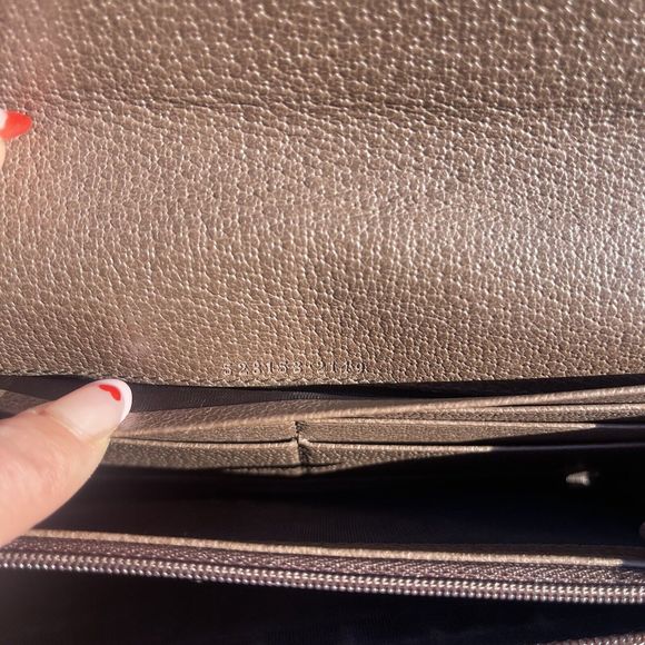 💖SOLD💖Gucci Long Continental Wallet Ophidia x GG Supreme Canvas Stripe - Picture 10 of 16